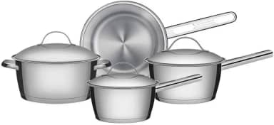 Jogo de Panelas com Fundo Triplo 4 Peça Tramontina Inox, 65650270