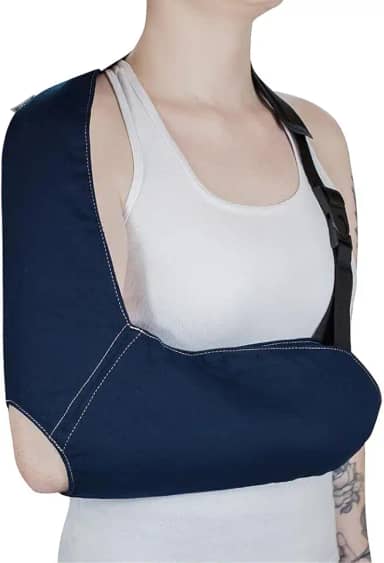 Tipoia Estabilizadora Estofada Bilateral, Preto, Médio, Mercur