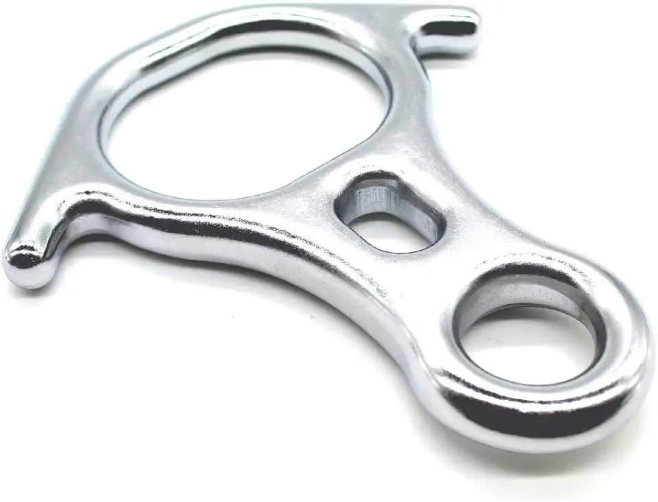 Freio oito em aço resgate com orelha 67KN cromado USClimb