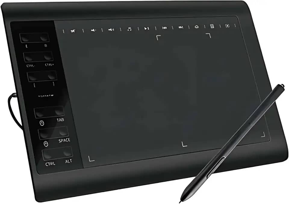 Mesa Digitalizadora Portátil Tela 11,6' Alta Resolução 5080 LPI Caneta Sensível ao Toque 8192 Níveis Compatível com Windows, Android ou MAC Ilustração e Edição para Desenhistas e Designers Gráficos