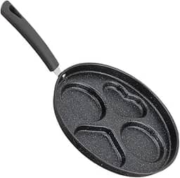 Frigideira De Alumínio Antiaderente de Techflon, Para ovos e Hamburguer Para Fogão de Gás, Indução, Cerâmica