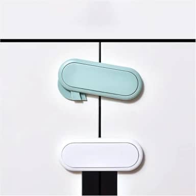 Kit Proteção Infantil, 4 Travas para Armários, Portas e Gavetas, Sem Furos - Branco - Premium MBB Shop Mix