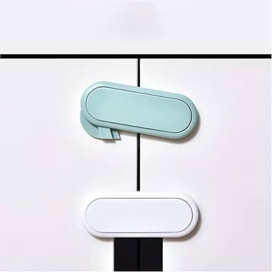 Kit Proteção Infantil, 4 Travas para Armários, Portas e Gavetas, Sem Furos - Branco - Premium MBB Shop Mix