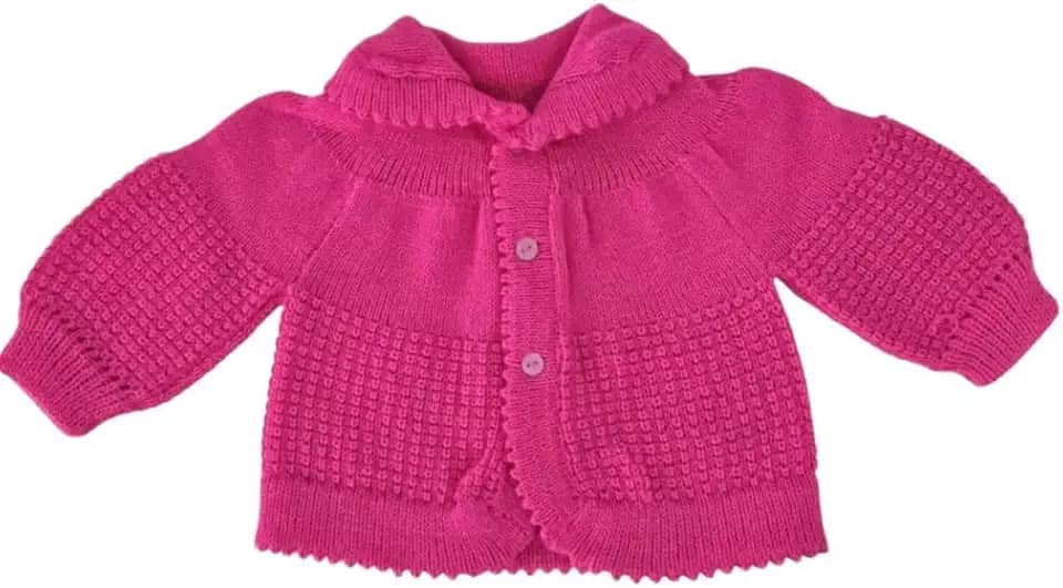 Casaco Casaquinho de Tricô Tricot Lã Antialérgico Para Bebê Menina e Menino
