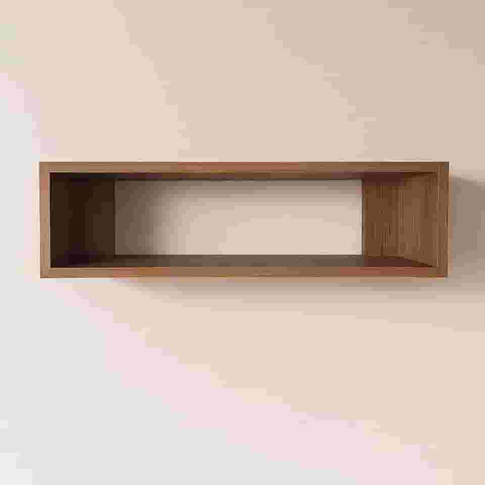 Nicho Retangular em MDF 18mm Carvalho Hanover 65x25x20cm | Decorativa para Parede