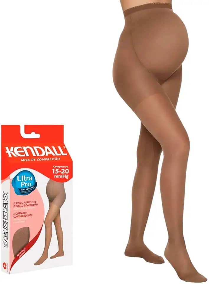 Meia Calça Kendall Gestante Média Compressão com ponteira 1653 Castanho - M