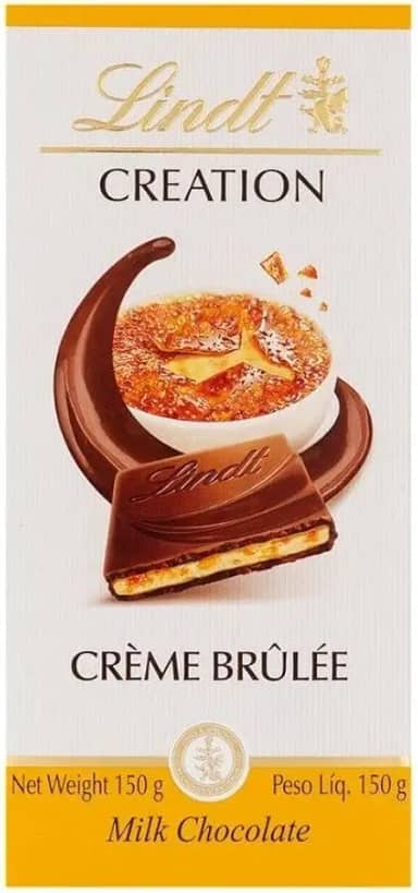 Chocolate Lindt Creation, Crème Brûlée, Barra de 150g