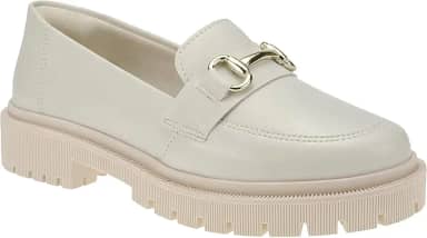 Mocassim Tratorado Feminino Bico Redondo com Enfeite Corrente ABS 026-005