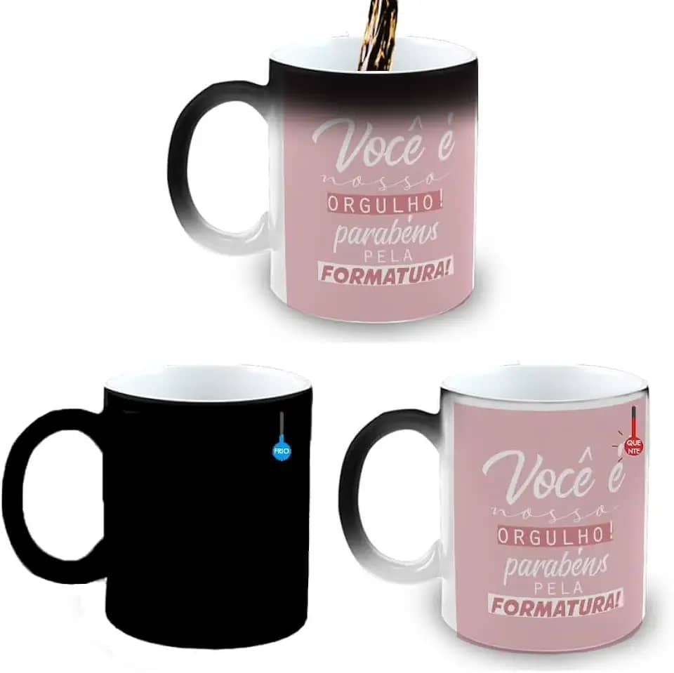 Caneca Mágica Porcelana Presente Formatura Nosso Orgulho
