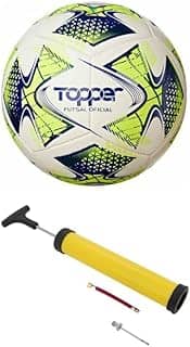 Bola De Futebol Profissional Topper Futsal Slick 22 Com Bomba De Encher- Tamanho Oficial para Quadra | Ideal para Treinos e Jogos e Lazer