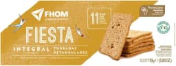 Torrada Fiesta Integral com Grãos Zero Lactose Alimento Vegano Fhom 110g