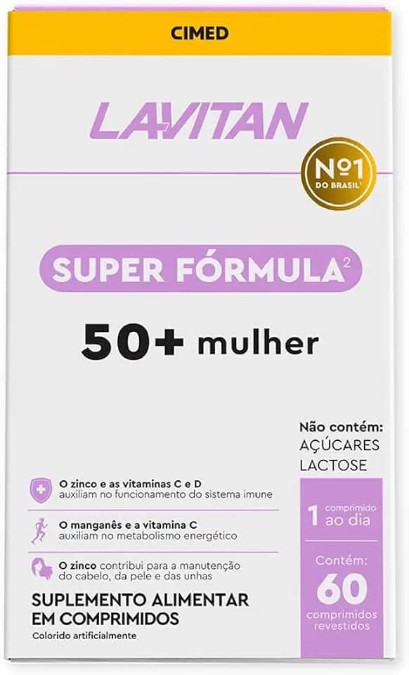 LAVITAN Super Fórmula Vitamina 50+ Mulher 60 comprimidos