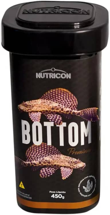 Nutricon: Ração Carnívoros Fundo 450g | Alimento Extrusado com Novo Formato que Afunda | Para Peixes Carnívoros de Fundo de Médio e Grande Porte