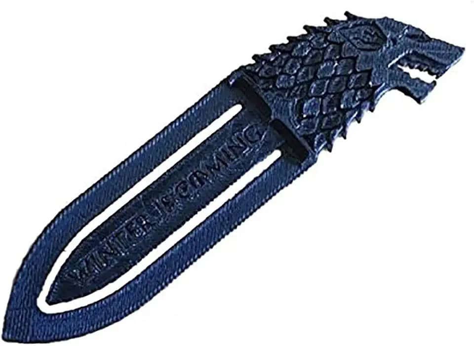 Marcador de Páginas 3D Espada Direwolf – Game of Thrones – Presente Criativo para Fãs e Leitores Marcador de Paginas Marcadores de Páginas para Livros