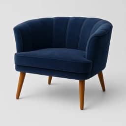 Poltrona Cadeira Decorativa para Sala de Espera Recepção Resistente Ergônomica MOBLAN decor (Azul)