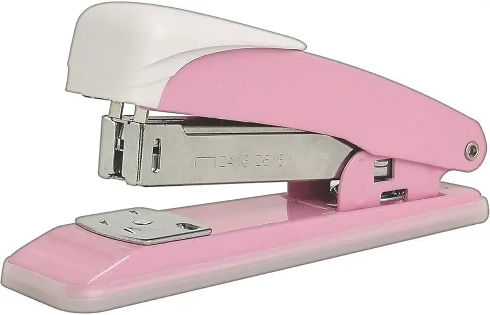 Tilibra - Grampeador 20 Folhas Metálico de Mesa G106 Rosa Claro