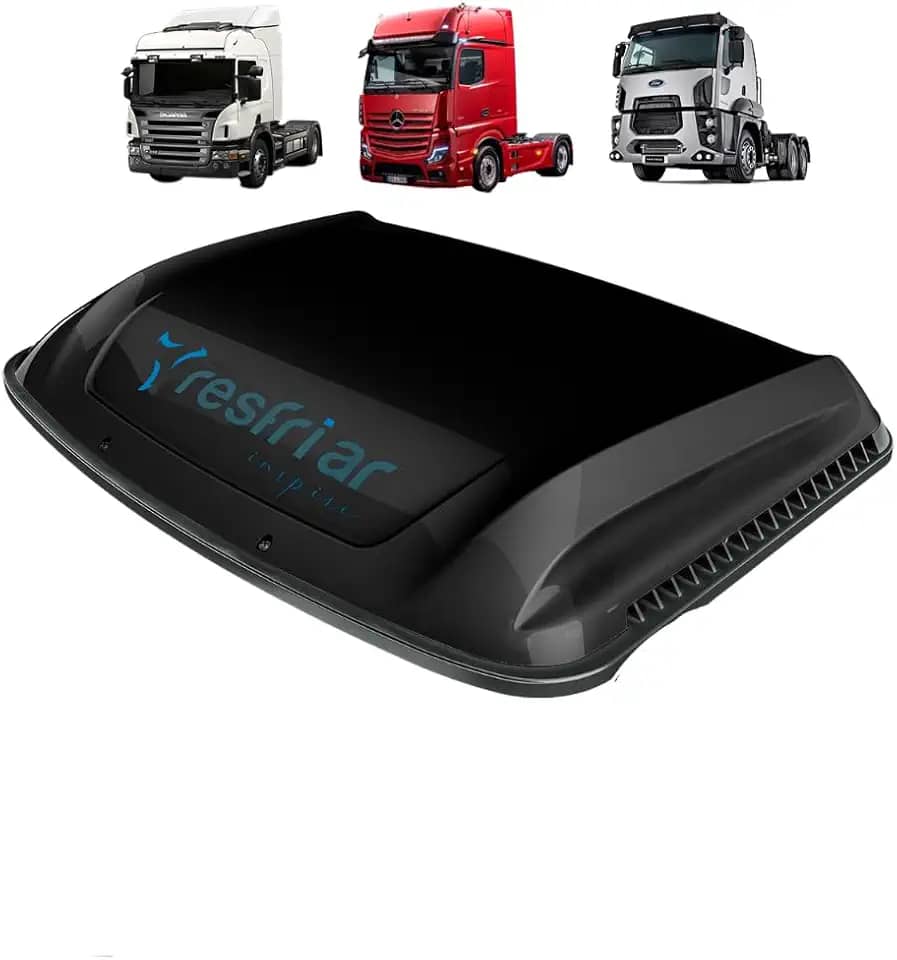 Climatizador de Ar Caminhão Série 8 com Controle e App Preto Scania Mercedes Fordd 24v - Resfriar