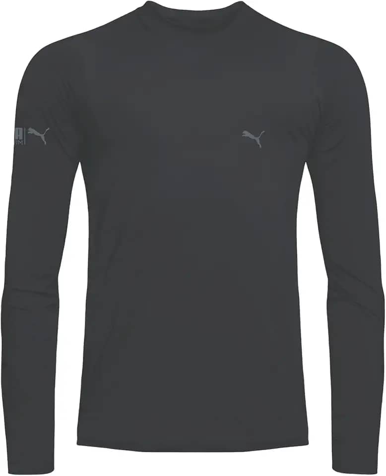 Camiseta Térmica Puma Manga Longa Segunda Pele Masculina Academia Proteção UV 50+ Fio LYCRA®