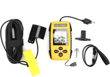 TL88 Display LCD portátil localizador de peixes, localizador portátil de profundidade de peixe, localizador de peixe portátil de água com sensor de sonar para caiaque, barco, pesca no gelo