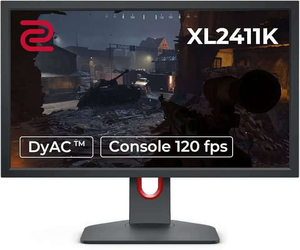 Monitor Gamer BenQ ZOWIE XL2411K para PC com 24', 144Hz, Color Vibrance, Black eQualizer, Conexão Display Port, 120Hz Compatível com PS5 e Xbox série X, Grafite Fosco