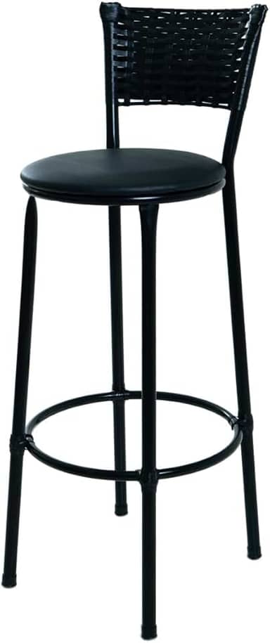 BANQUETA ALTA PRETA COZINHA BAR BALCÃO AREA GOURMET (PRETO)