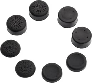 Generic Pacote de 8 pcs Controlador Analógico Levantadas Antislip Controlador Thumbsticks Joystick Thumb Vara Grips Cap Capa para PS4 (Preto)