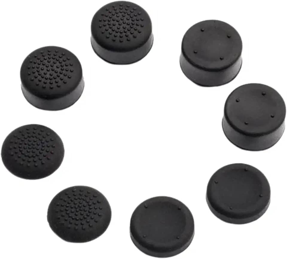 Generic Pacote de 8 pcs Controlador Analógico Levantadas Antislip Controlador Thumbsticks Joystick Thumb Vara Grips Cap Capa para PS4 (Preto)