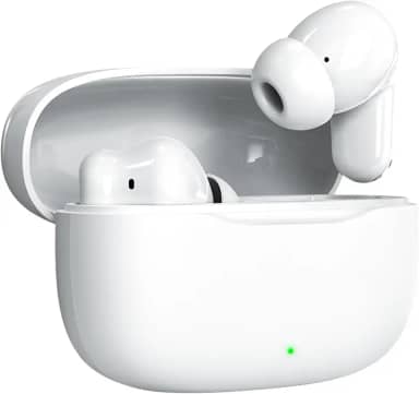 Fone De Ouvido Bluetooth Sem Fio 5.3 Compatível iPhone Android, Modo de Fone Ouvido único e Dois Com Microfone, 360 Estéreo Graves Potentes Para Trabalho Academia Corrida Music Jogo e Game, New Branco