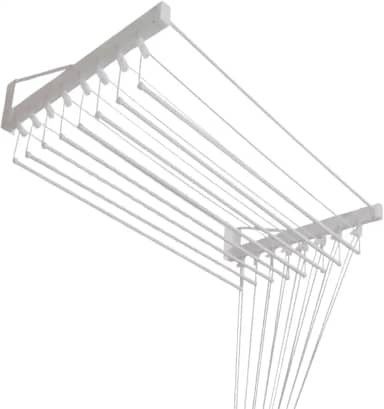 Inovar Metais Varal de Parede Individual 08 Varetas Branco 80cm