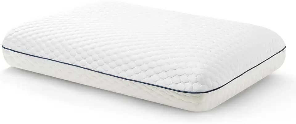 OTOSTAR Almofada de espuma de memória, almofada de cama refrescante e ventilada com bambu lavável e capa de almofada de resfriamento, travesseiro respirável de espuma viscoelástica para dormir, 1 pacote tamanho padrão