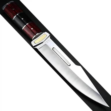 Faca Artesanal para Churrasco com Cabo em Madeira Rubi, Lâmina em Aço Inox