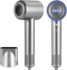 Secador de Cabelo Profissional com Motor sem Escova, Velocidade Máxima de 130.000 RPM, Tecnologia de Íons Negativos, Vento de Alta Velocidade 23m/s - 3 Cores LED de Controle de Temperatura, Compacto e Leve, Filtro 304, Anti-Enroscamento de Cabelos, 220V