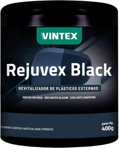 Revitalizador Parachoque E Plásticos Rejuvex 400g Vintex Black Edition