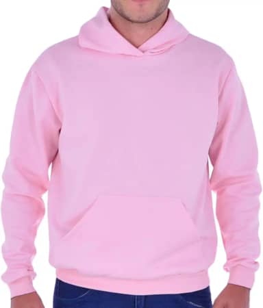 Blusa de Frio Moletom Flanelada Bolso Canguru com Capuz Masculina