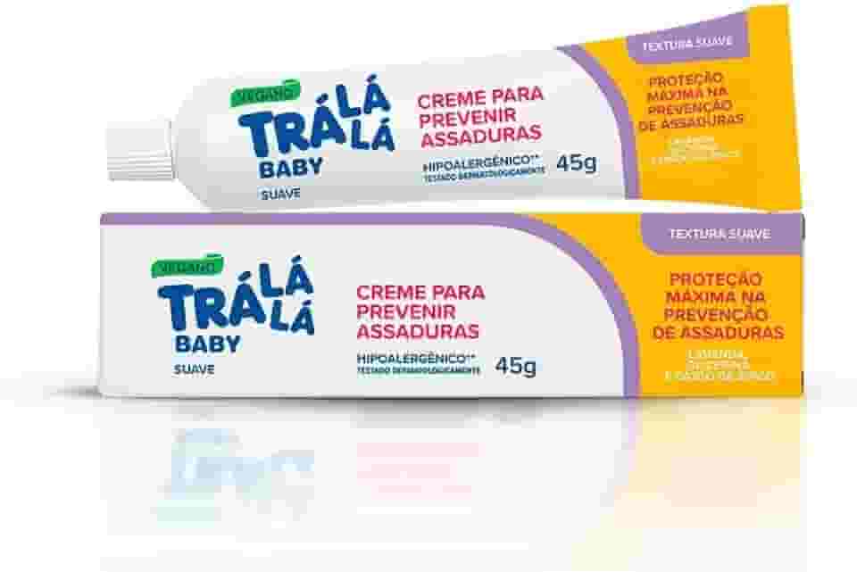 Trá Lá Lá Creme Para Prevenir Assaduras Suave Personagem Baby Branco 45 G