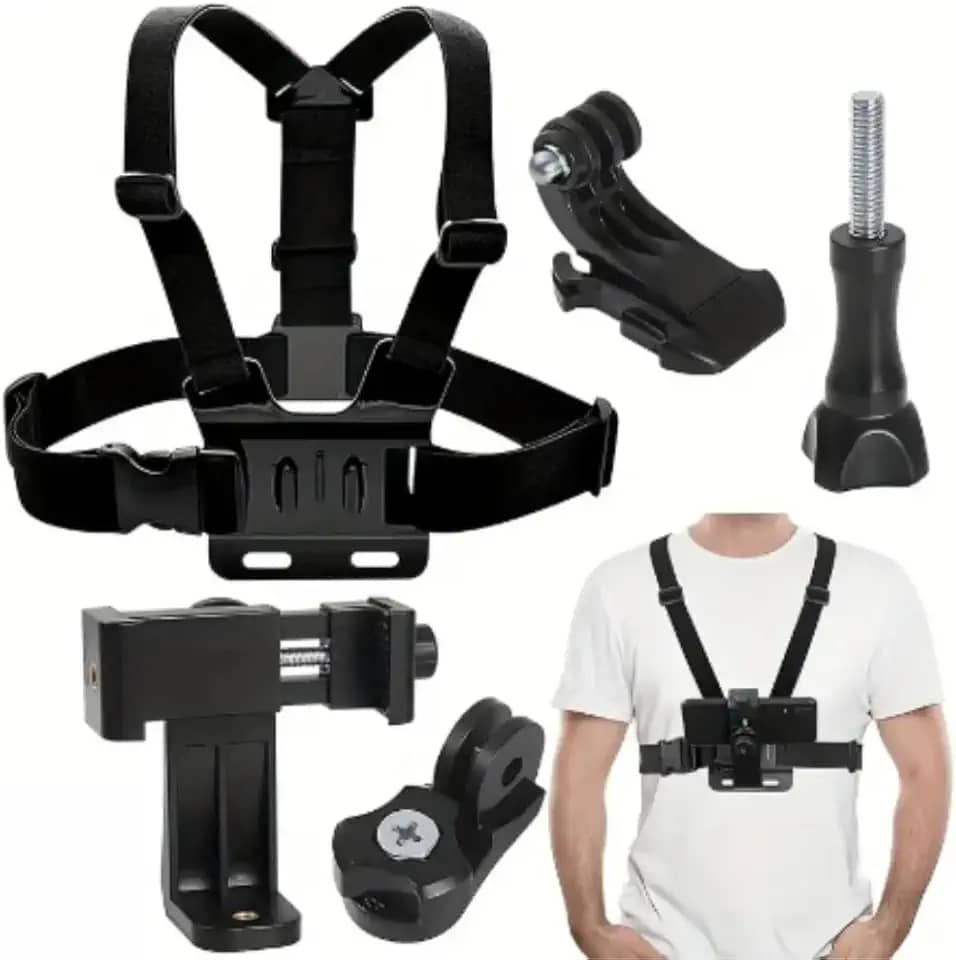 Suporte De Peito Meudome Para Celular Câmera Gopro Ajustável Universal Expansível Câmera Esportiva Moto Bike Peitoral Chest Band