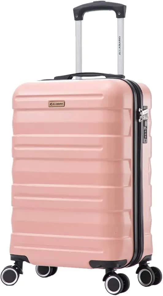 Mala de Viagem Bordo 8kg Allabard ANAC Regulamentada Avião Medidas Aceitas Voos Rodinhas 360° Removíveis (P045 Rose)