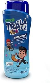 Trá Lá Lá Shampoo 2 Em 1 Personagem Kids Azul Escuro 480 Ml