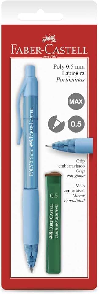 Lapiseira Poly 0.5mm Mix, Faber-Castell, SM/05POLYM, Multicor