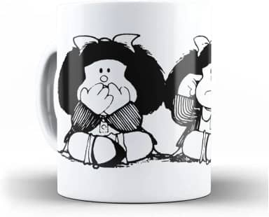 Caneca Mafalda Cego, Surdo e Mudo
