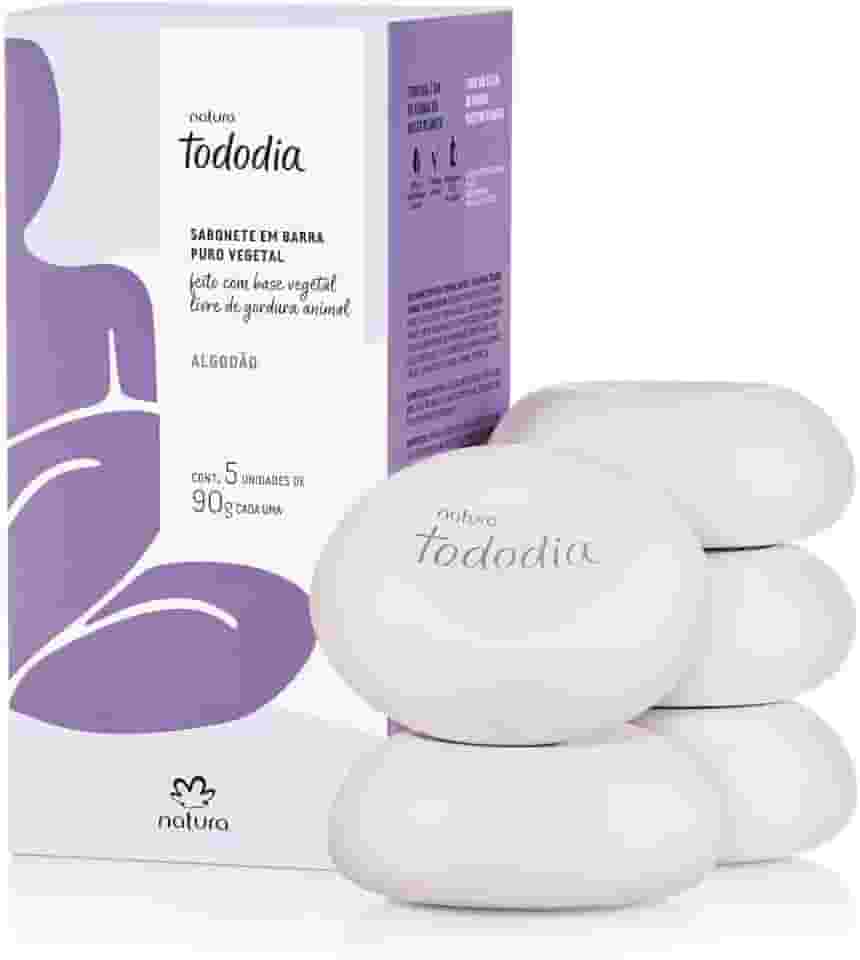 Sabonetes em Barra Natura TodoDia Algodão 5 Unit de 90g