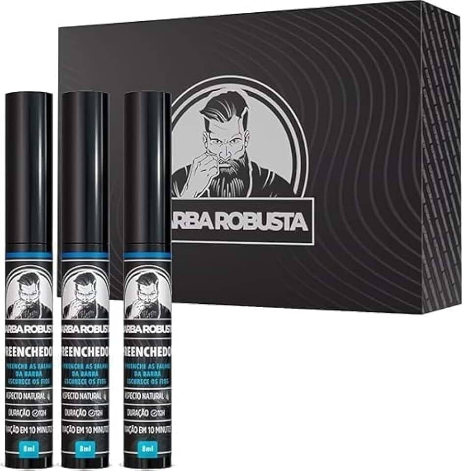 Barba Robusta Kit Para Preencher as Falhas da Barba 3 Preenchedores de Barba
