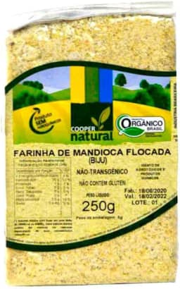 Farinha de Madioca Flocada Biju Orgânica Coopernatural 250g