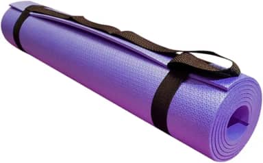 Tapete de Yoga em EVA com Alça de Transporte 170x60 cm Preto Ideal para Exercícios e Meditação