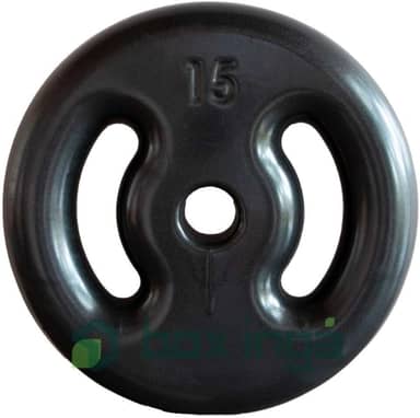 Anilha Emborrachada 15 Kg - Preta