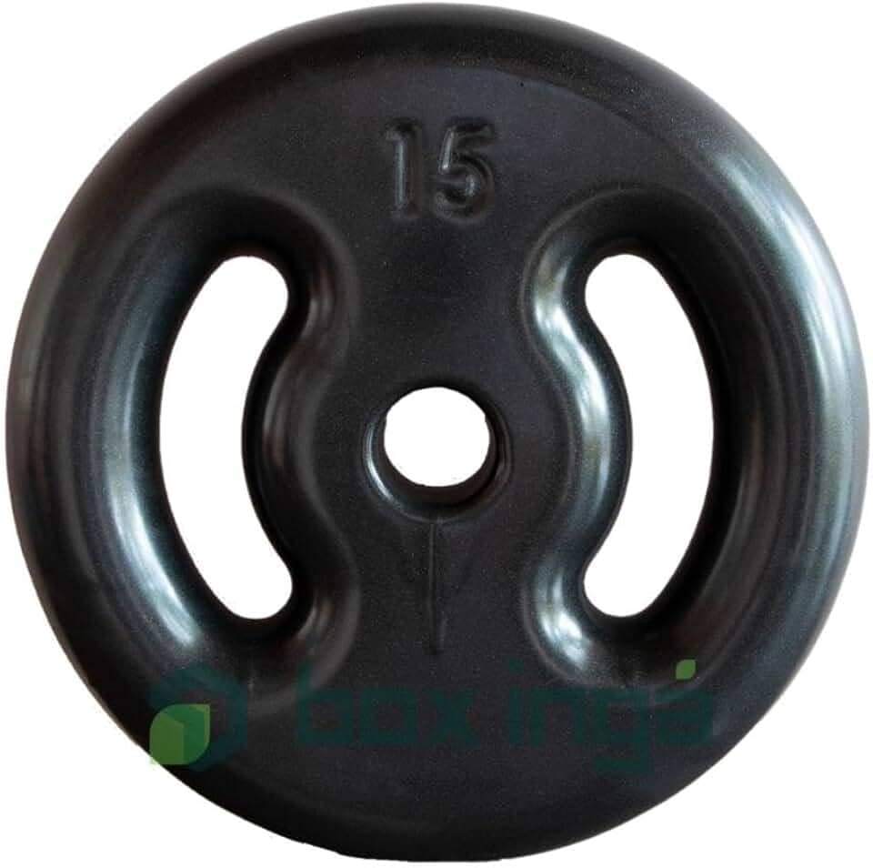 Anilha Emborrachada 15 Kg - Preta