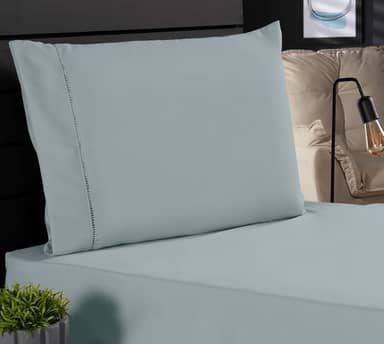 Jogo de Cama Classic Solteiro Percal 400 Fios Ponto Palito 02 Peças, Antiácaro, Anti-pilling com Toque Macio - Dublin