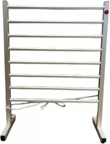 Toalheiro Térmico Grande de Chão com Seletor de Voltagem 110/220 V (Prata)
