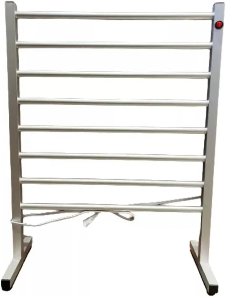 Toalheiro Térmico Grande de Chão com Seletor de Voltagem 110/220 V (Prata)