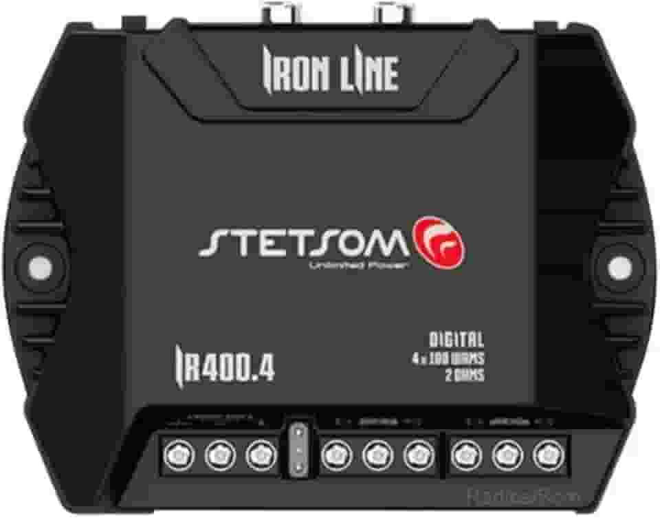 Módulo Amplificador de Potência para Som Automotivo Stetsom IR400.4 Digital 400W 4 Canais 2 OHMS,Preto